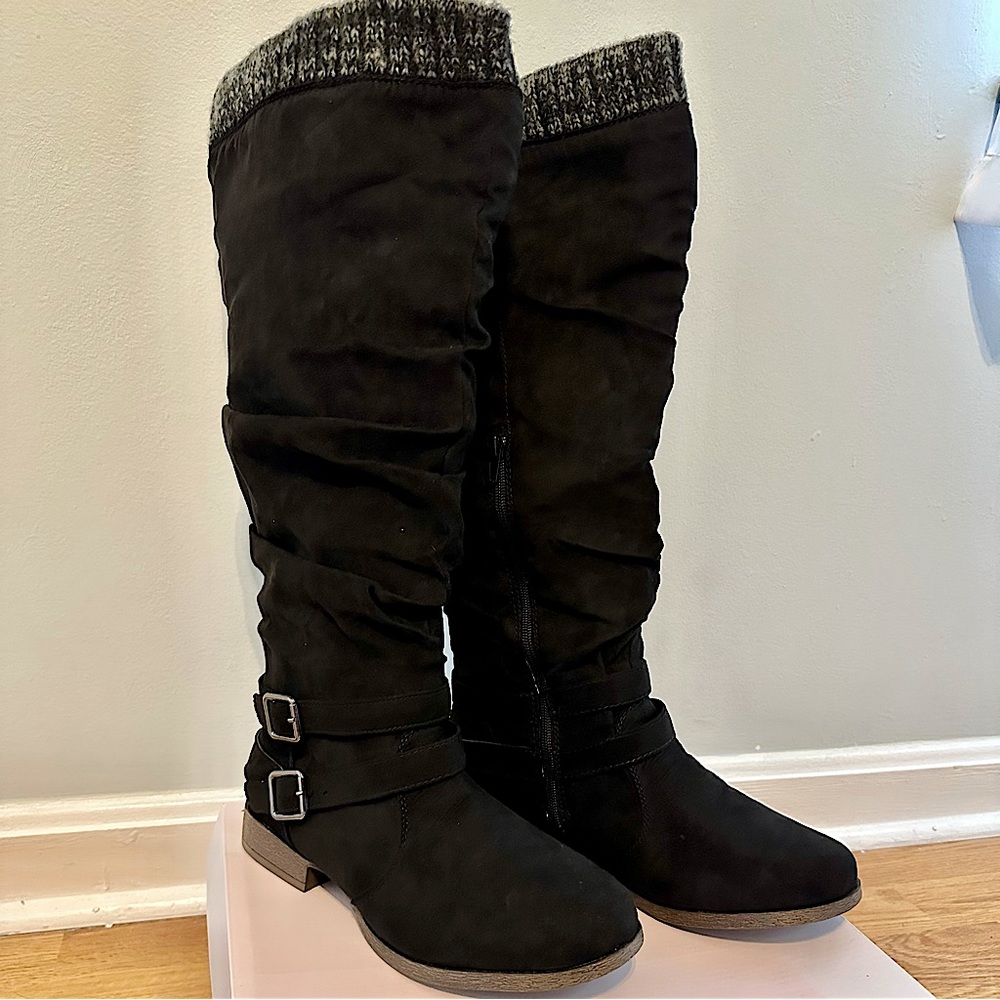 JustFab Pilar Sweater Cuff Boot